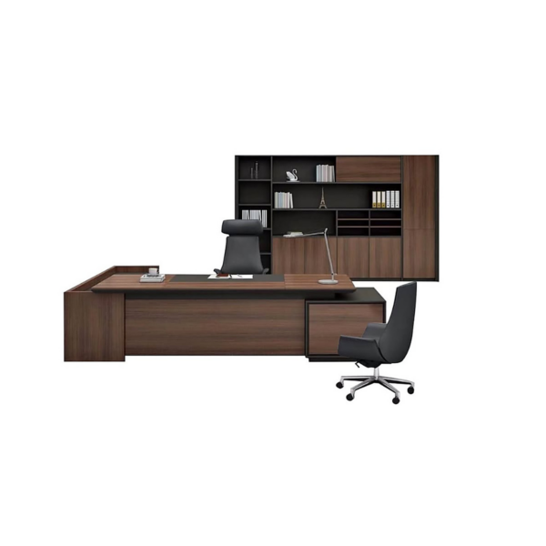 Ensemble Bureau Exécutif – Configuration en L & Élégance Professionnelle
