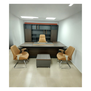 Ensemble Bureau Exécutif – Confort Cuir & Élégance Contrastée - MOB-ENSE-016