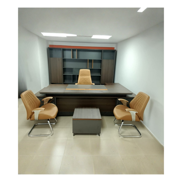Ensemble Bureau Exécutif – Confort Cuir & Élégance Contrastée