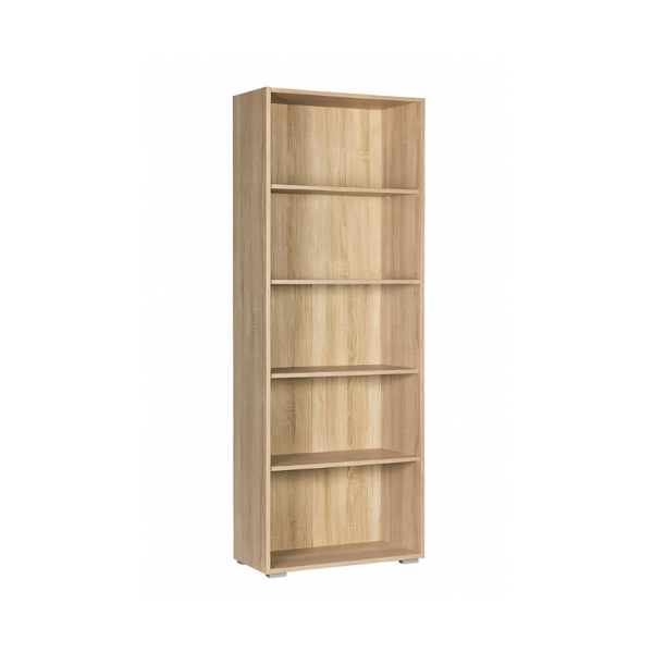 Bibliothèque en bois clair – 5 étagères ouvertes