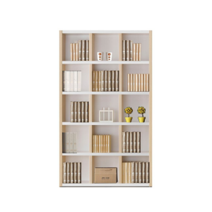 Bibliothèque Grid Harmony – 15 Compartiments & Décoration Intégrée - MOB-MEUB-010