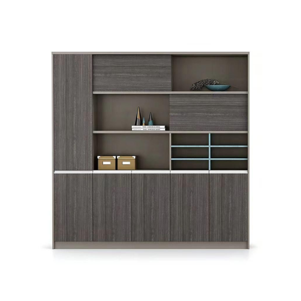 Meuble de rangement multifonction en bois texturé