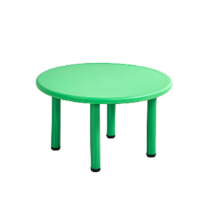 Table Enfant ColorRound – Plateau Vert & Pieds Cylindriques Antidérapants - MOB-MOBI-004