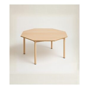 Table octogonale semi métallique pour adultes D.120 cm, hauteur 75 cm - MOB-TABL-009