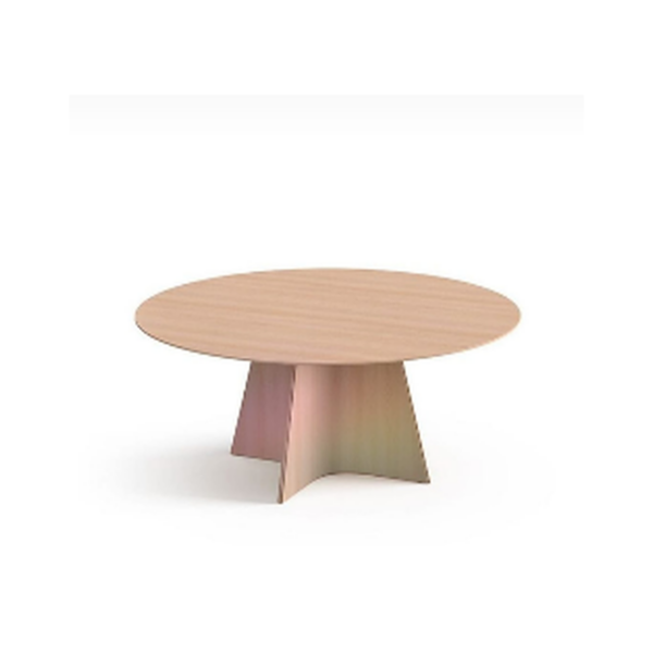 Table basse ronde en bois – Design artistique et minimaliste