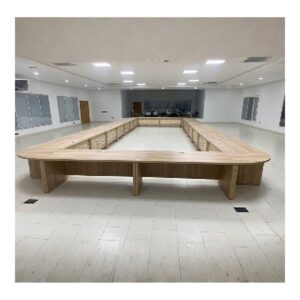 Table de conférence Géante en bois en U – Solution idéale pour réunions et conseils - MOB-TABL-032