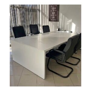 Table de réunion blanche – Minimalisme professionnel et ambiance motivante - MOB-TABL-036