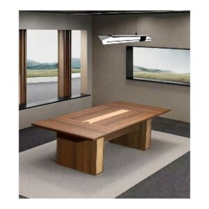 Table de réunion moderne en bois naturel – Design épuré et fonctionnel - MOB-TABL-046