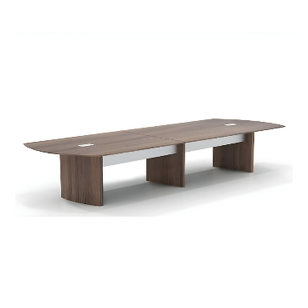 Table de réunion rectangulaire bois & blanc