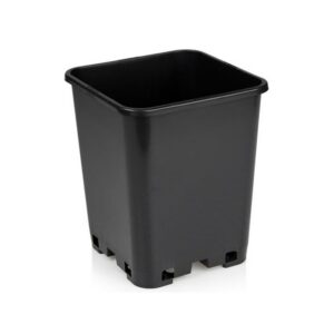 Pot carré en plastique noir pour pépinière
