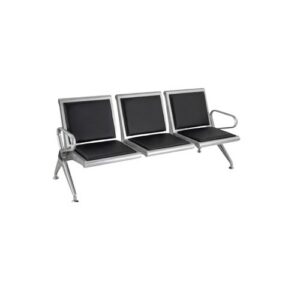 Banquette 3 Places Simili Cuir Noir – Design Lounge & Accueil Premium