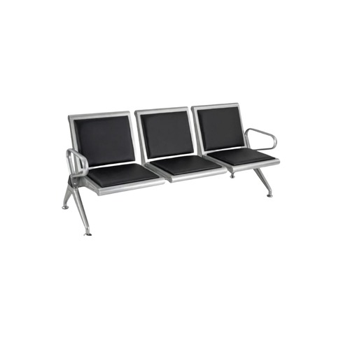 Banquette 3 Places Simili Cuir Noir – Design Lounge & Accueil Premium