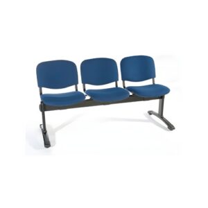 Banquette 3 Places Tissu Bleu Marine – Élégance & Confort d'Accueil