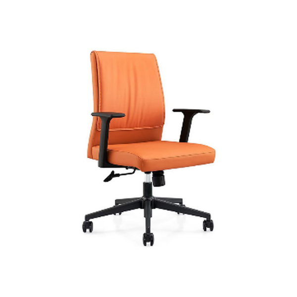 Chaise de bureau ergonomique orange – design moderne et confort réglable