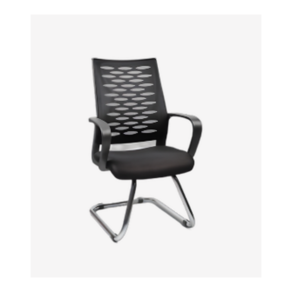 Chaise visiteur à dossier ajouré – structure luge et design moderne