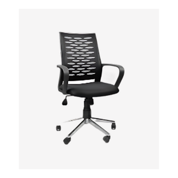 Fauteuil de bureau ergonomique à dossier ajouré – design graphique et confort réglable
