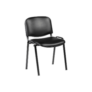 Chaise ISO – Simili Cuir Structure Métallique Noire pour Bureau & Collectivités - SIE-CHAI-027