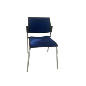 Chaise ISO Chrome Bleu – Élégance & Confort avec Piètement Chromé - SIE-CHAI-030