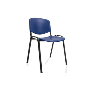 Chaise ISO PlastArm – Coque Bleue & Structure Métallique Noire - SIE-CHAI-035