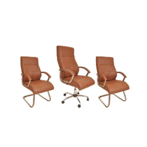 Ensemble de Chaises de Bureau Design – Fauteuil Direction + Chaises Visiteur Assorties - SIE-ENSE-004