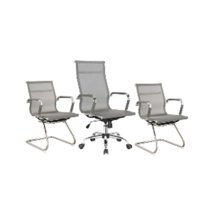 Ensemble Fauteuil Pivotant & Chaises Visiteurs MeshSync – Ergonomie, Cohérence & Design Aéré - SIE-ENSE-015