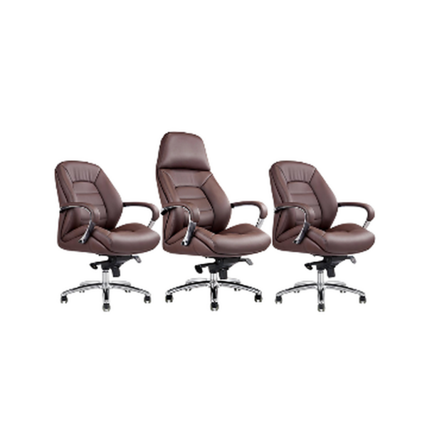 Fauteuils de bureau en simili cuir brun – Design moderne & confort ergonomique