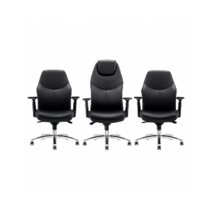 Fauteuils de bureau ergonomiques en simili cuir noir – Confort premium & design raffiné - SIE-ENSE-024