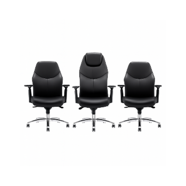 Fauteuils de bureau ergonomiques en simili cuir noir – Confort premium & design raffiné