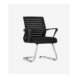 Chaise visiteur à dossier ajouré – structure luge et style contemporain - SIE-FAUT-049