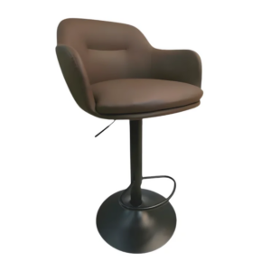Tabouret de bar en simili cuir brun – Confort enveloppant et style contemporain - SIE-TABO-006