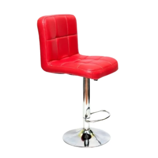 Tabouret de bar en simili cuir rouge – Audace et confort réglable