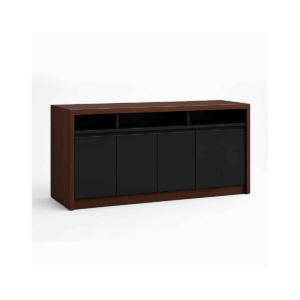 Vitrine haute deux tons – Rangement vitré et fermé pour intérieur raffiné - SRC-MEUBLES-DE-R-030