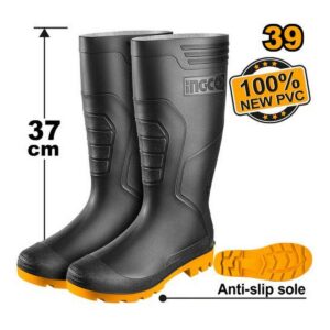 Bottes de travail INGCO en PVC noir – SSH092LYB