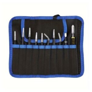 Kit de pincettes ESD antistatiques en acier inox – 10 pièces
