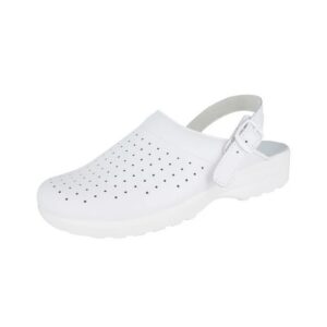 Sabot médical en cuir blanc