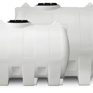 Citerne d’eau alimentaire horizontale ovale blanche