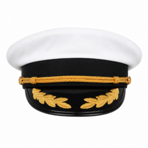 Casquette blanche à visière noire