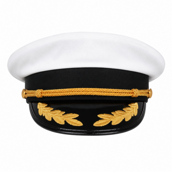 Casquette blanche à visière noire
