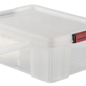 Boîte de rangement transparente 27 L