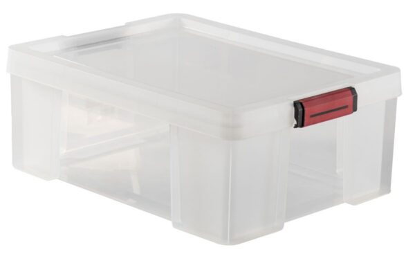Boîte de rangement transparente 27 L
