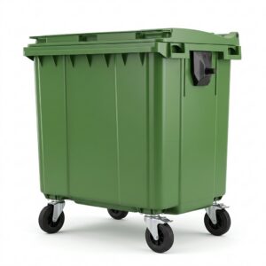 Poubelle à 4 roues en plastique 660 L